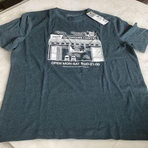 Primark Blue/green/gray Graphic Tee